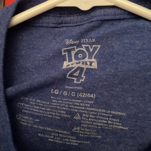 Toy Story 4 Shirt Mens Large Graphic Blue Woody Buzz Jessie Movie Pixar Disney - Picture 4 of 4